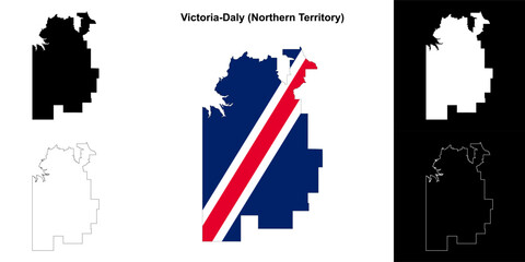 Victoria-Daly (Northern Territory) outline map set