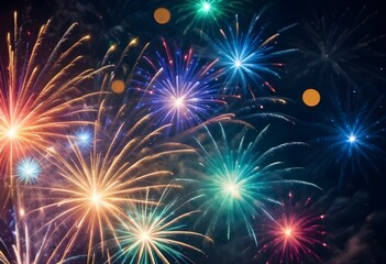Fototapeta premium Firework background: Abstract firework background for celebrations
