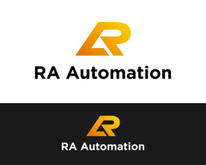 Letter RA monogram bold industrial company logo design.

