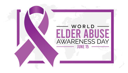 World Elder Abuse Awareness Day observed every year in June. Template for background, banner, card, poster with text inscription. - Powered by Adobe