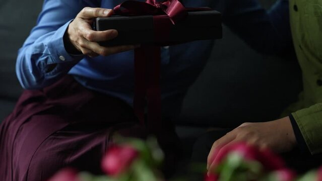 Mother's Day (Anneler G&uuml;n&uuml;) Gift, Children Give Gifts to Mother Background Video, Uskudar Istanbul, Turkiye (Turkey)

