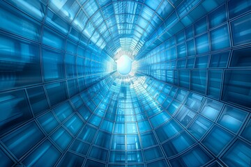 Fototapeta premium Futuristic Skyscraper: Detailed and Intricate Architectural Blueprint