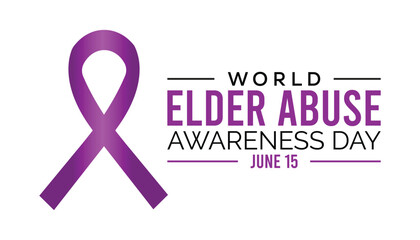 World Elder Abuse Awareness Day observed every year in June. Template for background, banner, card, poster with text inscription.