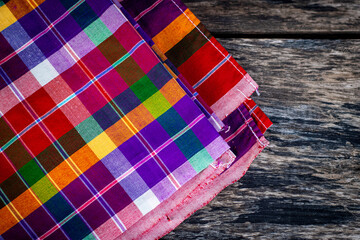loincloth on old wooden table