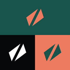 modern truncated parallelogram logo, suitable for fashion brand logos.