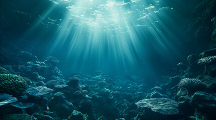幻想的な深海の景色