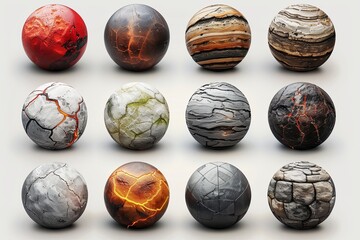 Global Textured Icons Collection: Materials and Surfaces