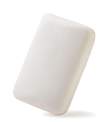 Soap bar close-up on a white background. Isolated