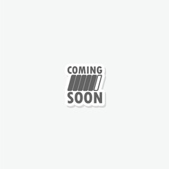 Coming soon simple icon sticker isolated on gray background