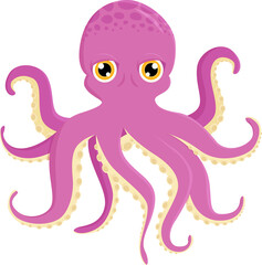 octopus cartoon isolate illustration design