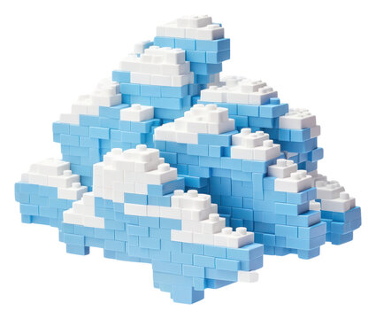 Fototapeta PNG Cloud bricks toy white art white background.