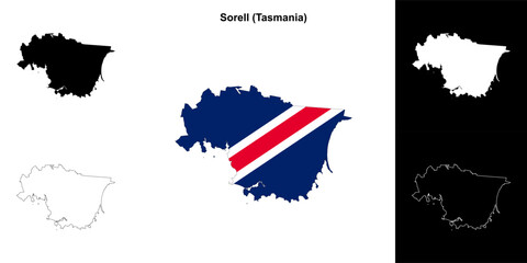 Sorell (Tasmania) outline map set