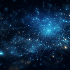 Naklejka premium abstract blue background with glowing lines and particles. vector illustration.