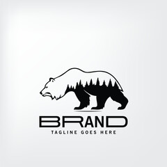bear  vector business  Logo Design Template Element
