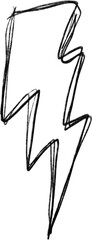 PNG Handdrawn Lightning Transparent Background