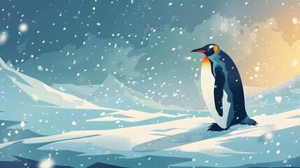 Obraz premium Penguin image design. Art and realistic of generate