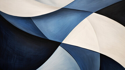 Abstract background with blue and white curved lines