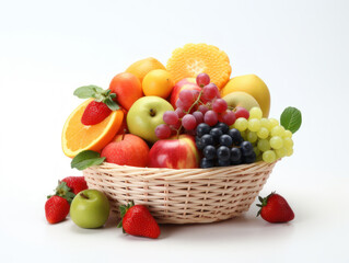 Mix fruit in basket