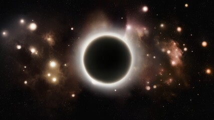 Black Hole Event Horizon. Cosmic singularity isolated. An object with powerful gravity.