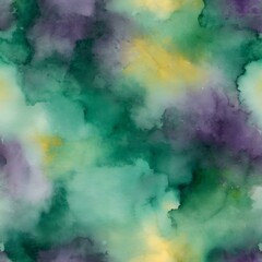 Vibrant Mardi Gras Watercolor Textures: Purple, Green, and Gold Digital Backgrounds for Commercial Use