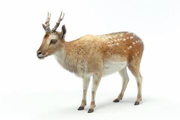 A beautiful animal 3D model isolated on a white background