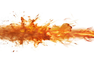 flames isolated on white background