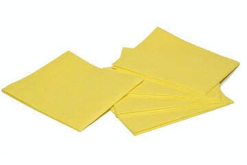 Kitchen napkins for cleaning on a white background.