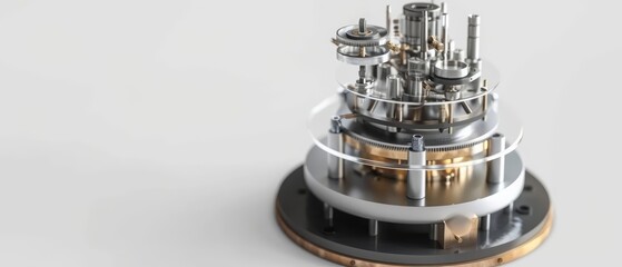 A small science gadget, a breakthrough in technology, presented as a 3D model isolated on a white background