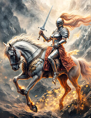 A Painting of a Chariot of Steel: Knight Charges with Unflinching Resolve