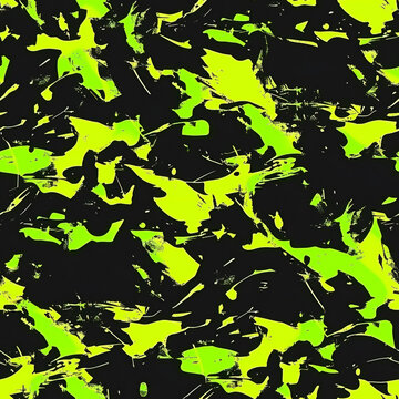 Green neon camouflage abstract  seamless pattern