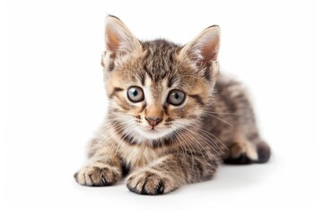 Obraz premium a cat isolated in white background