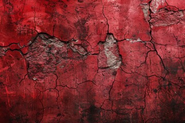 Fototapeta premium Vector illustration red grunge texture background, silhouette creativity red paint background with ink-black stain design. Beautiful simple AI generated image in 4K, unique.