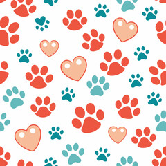 Fototapeta premium seamless pattern with hearts