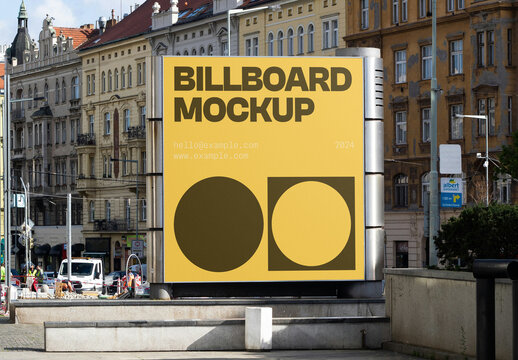 Billboard on the Streets Mockup