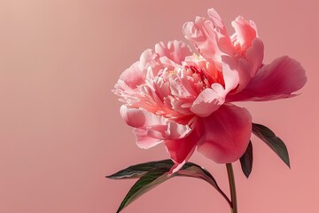Elegant Pink Peonies on Soft Pastel Background