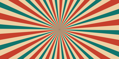 Fototapeta premium Classic vintage rays sunburst retro background. vector background template retro vintage style