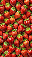 strawberries as background wallpaper, top viewe
