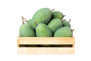 Mango in wooden crate