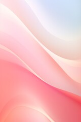 Soft pink and blue curves forming an abstract modern banner, vertical with copy space