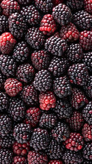 blackberries as background wallpaper, top viewe