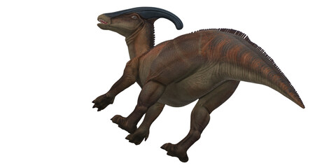 Fototapeta premium Parasaurolophus on a Transparent Background
