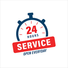 24 hour service vector design

