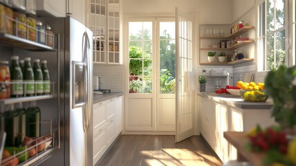 Modern and cozy kitchen interior