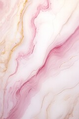 Elegant vertical marbled background with swirling pink and golden hues, ideal for luxurious design and decor