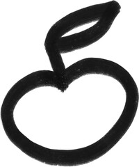 PNG Handdrawn Apple Transparent Background