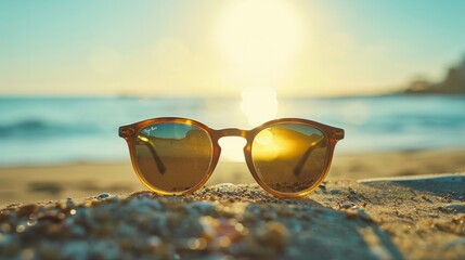 Customization and Personalization: Highlight sunglasses customization options by showcasing a pair with interchangeable lenses or customizable frames. Generative AI