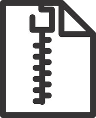 folder sign with zip