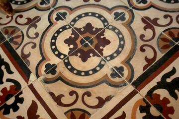 Details from an old church in an agricultural area south of the capital, Amman