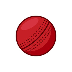 Cricket Ball. Sports equipment icon vector logo template
