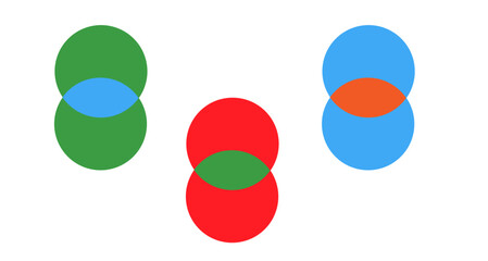 colored shapes geometric elements on a transparent background